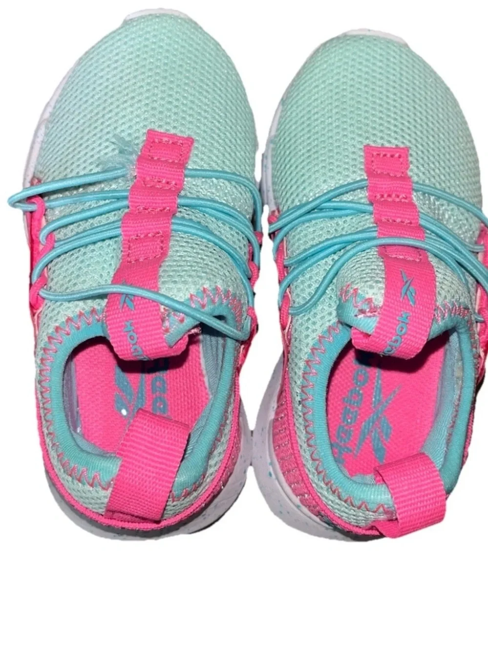 Reebok Toddler Girls Blue And Pink Athletic Slip On Sneaker Shoes Size 5